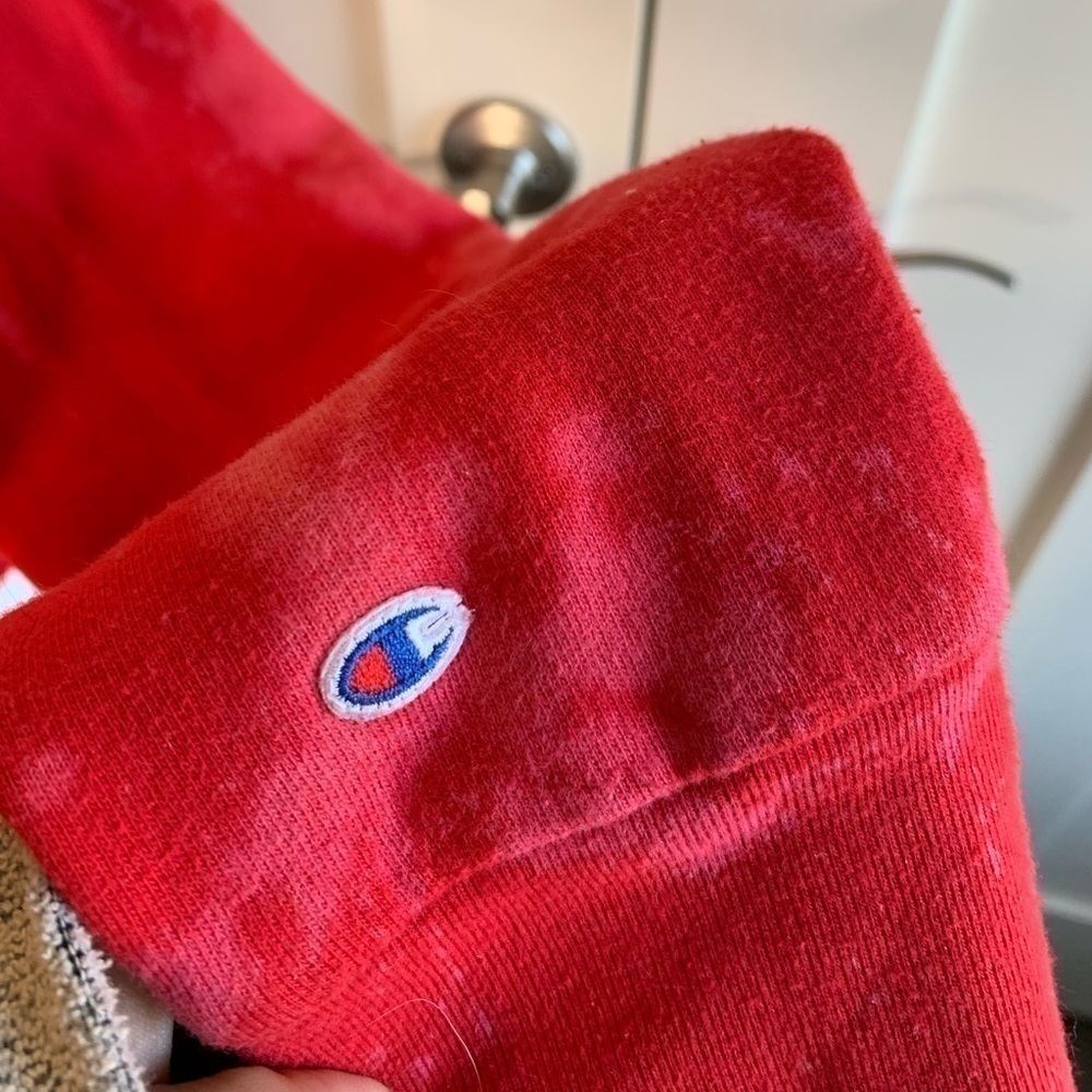 Champion Tie Dye Utah Cropped Sweatshirt Size Large - Picture 4 of 9